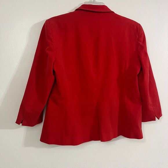 Lauren Ralph Lauren Black Label Blazer Jacket Womens Orange Cotton Blend Career - Picture 3 of 8